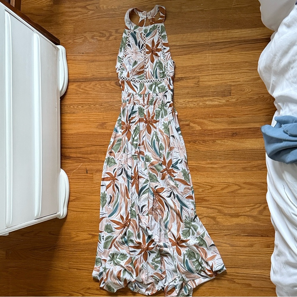 Jaase Floral Halter Maxi Dress
